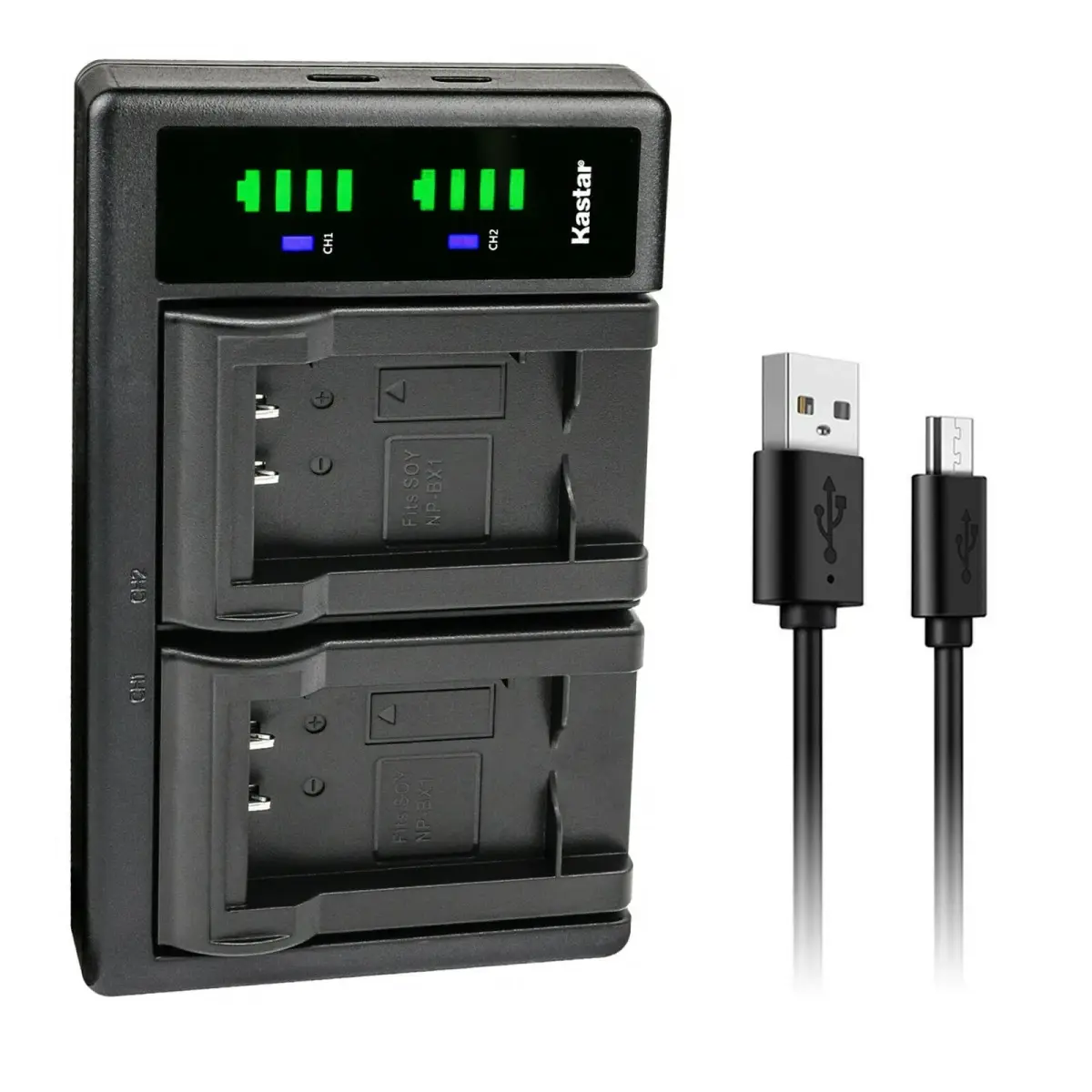 Kastar NP-BX1 LTD2 Dual USB Battery Charger | Charges 2 Batteries Simultaneously - main product image