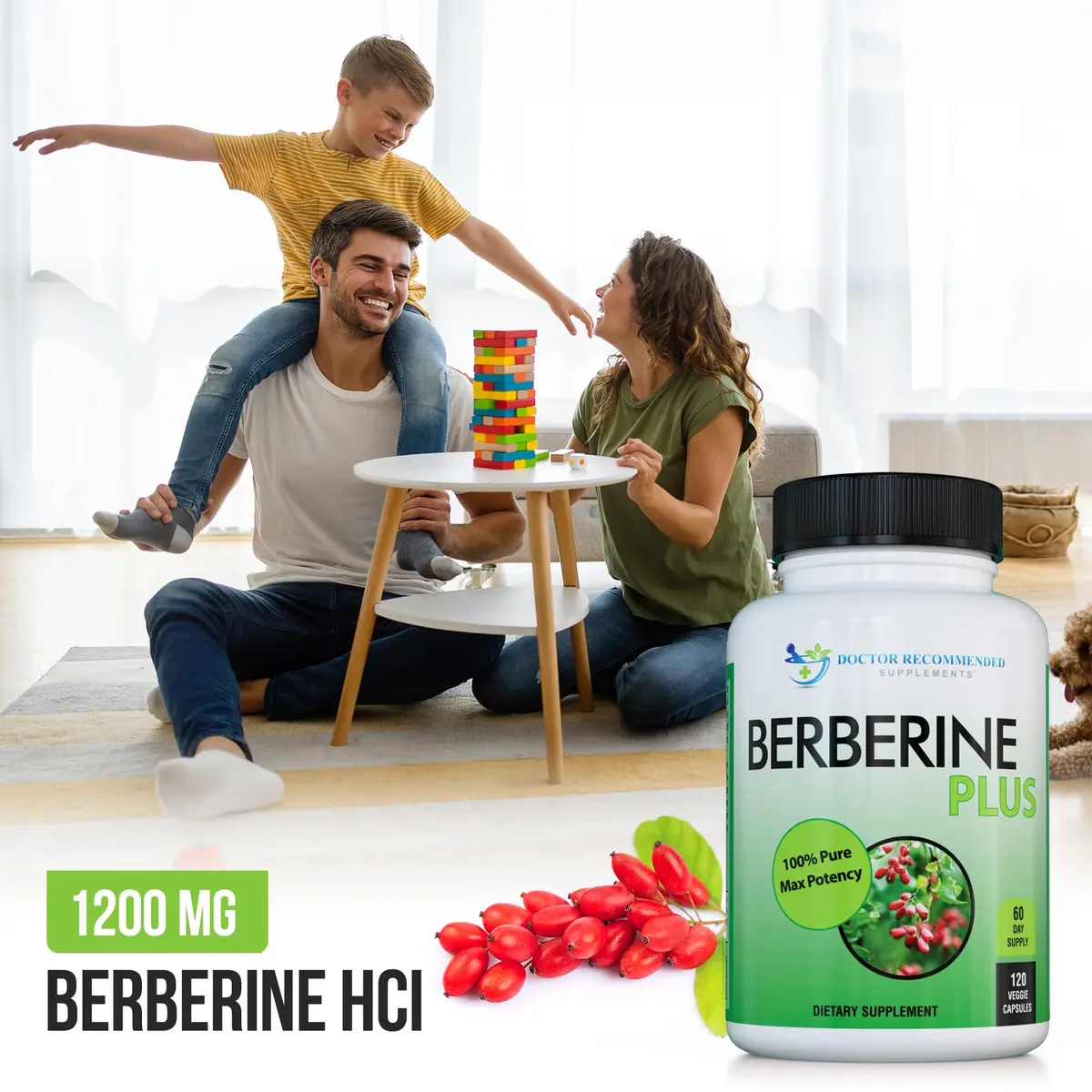 DOCTOR RECOMMENDED SUPPLEMENTS Berberine Plus 1200mg | 120 Veggie Capsules for Adults - view 5