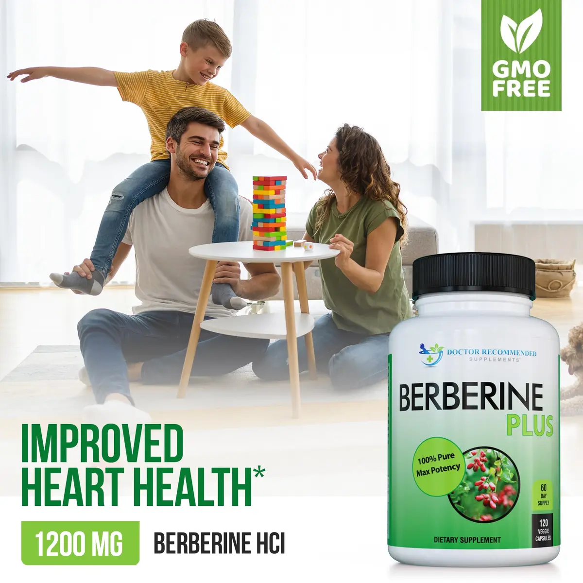 DOCTOR RECOMMENDED SUPPLEMENTS Berberine Plus 1200mg | 120 Veggie Capsules for Adults - view 4