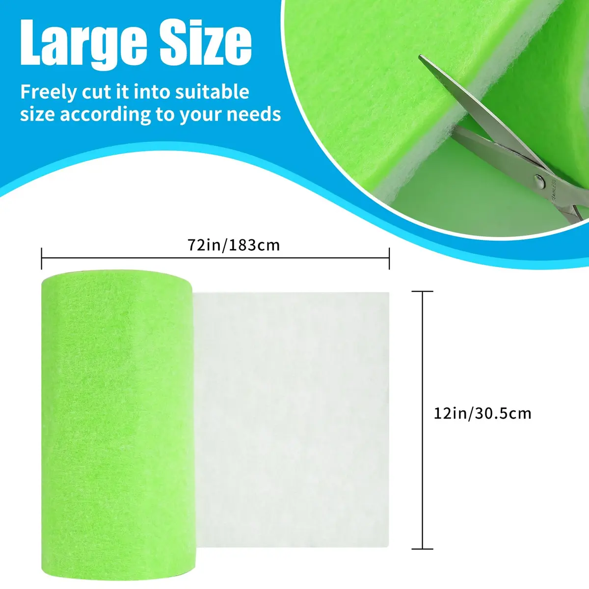 AQUANEAT Aquarium Filter Media Pad Dual Density 72" x 12" | Crystal Clear Water - view 5