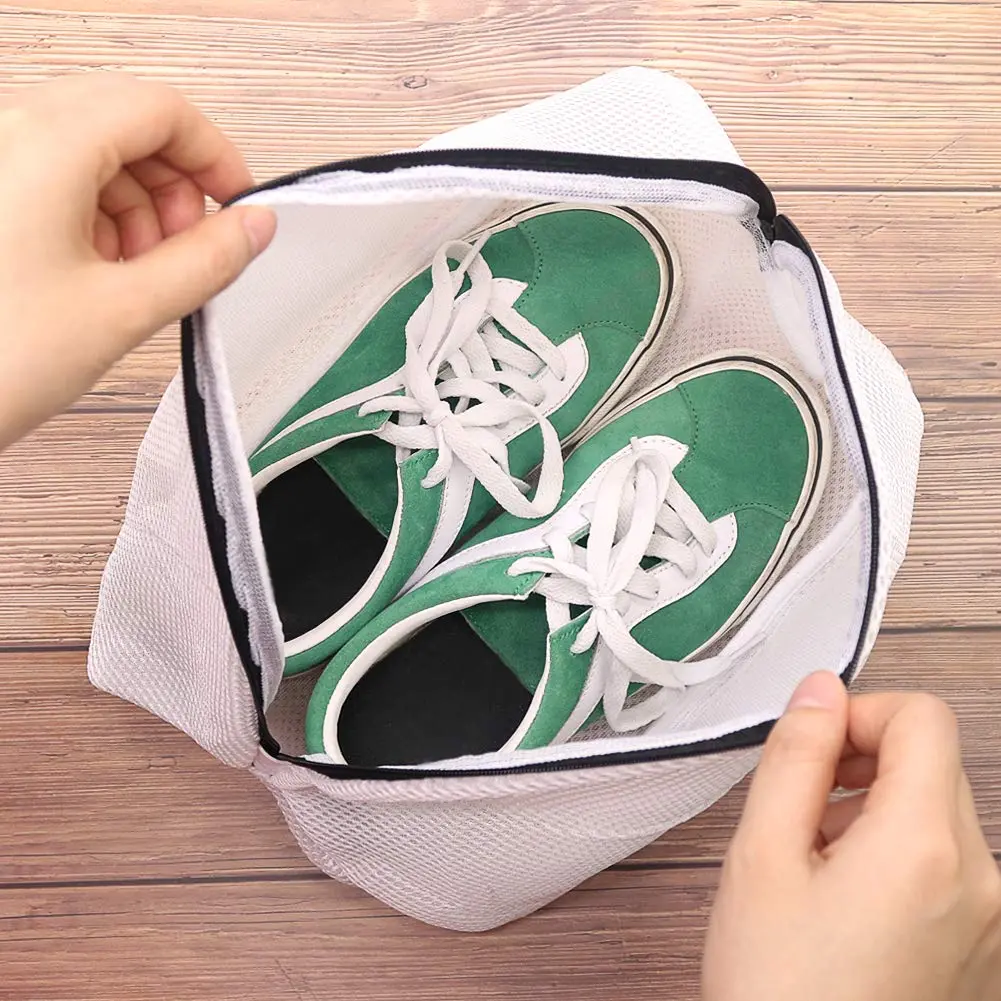 Tenn Well 3Pcs Mesh Laundry Bags for Shoes Sneakers Fits Size 12 | Breathable & Durable - view 7