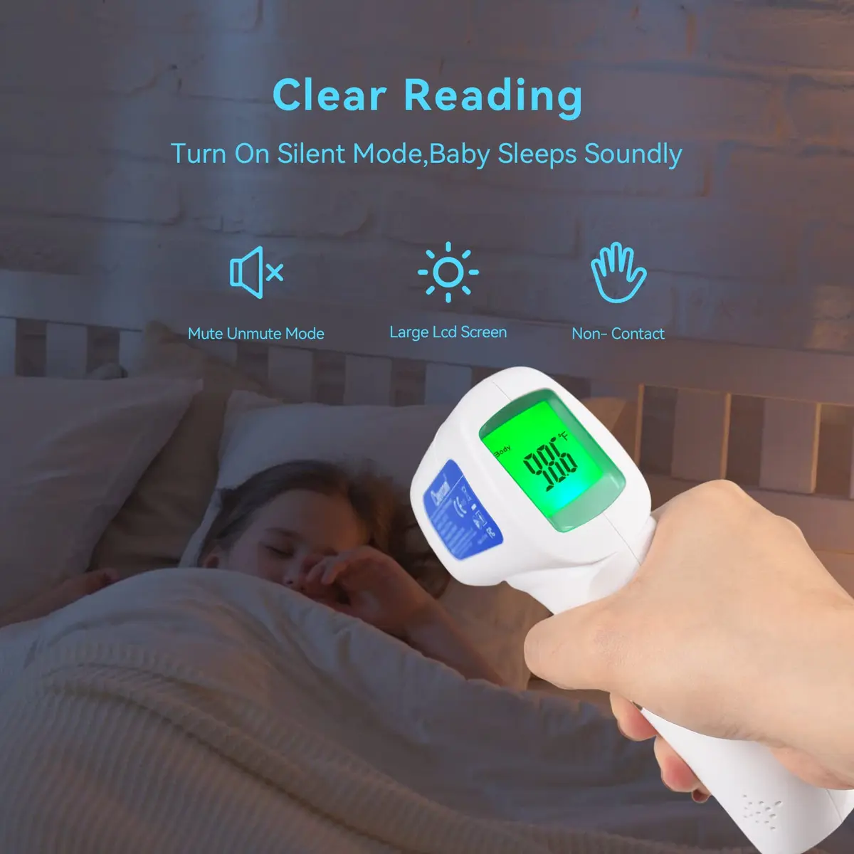 Berrcom Digital Infrared Forehead Thermometer 3 in 1 | Non Contact Fever Check for Kids & Adults - view 5