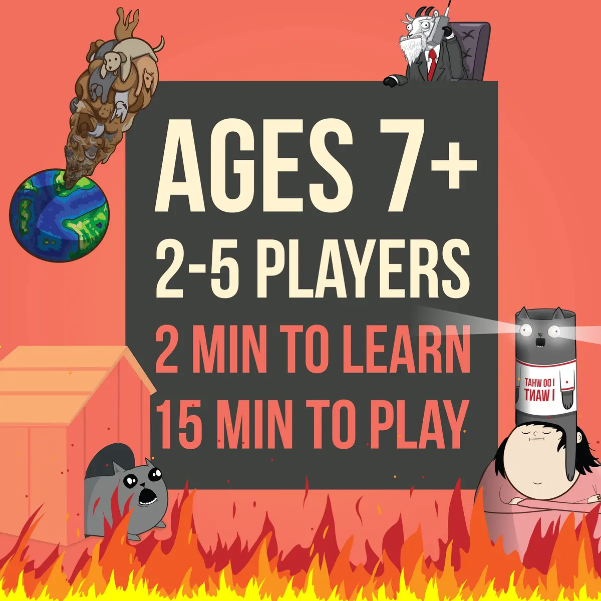 Exploding Kittens Barking Kittens Expansion Set 20 Cards + Cat Crown | Ages 7+ Family Party Game - view 3