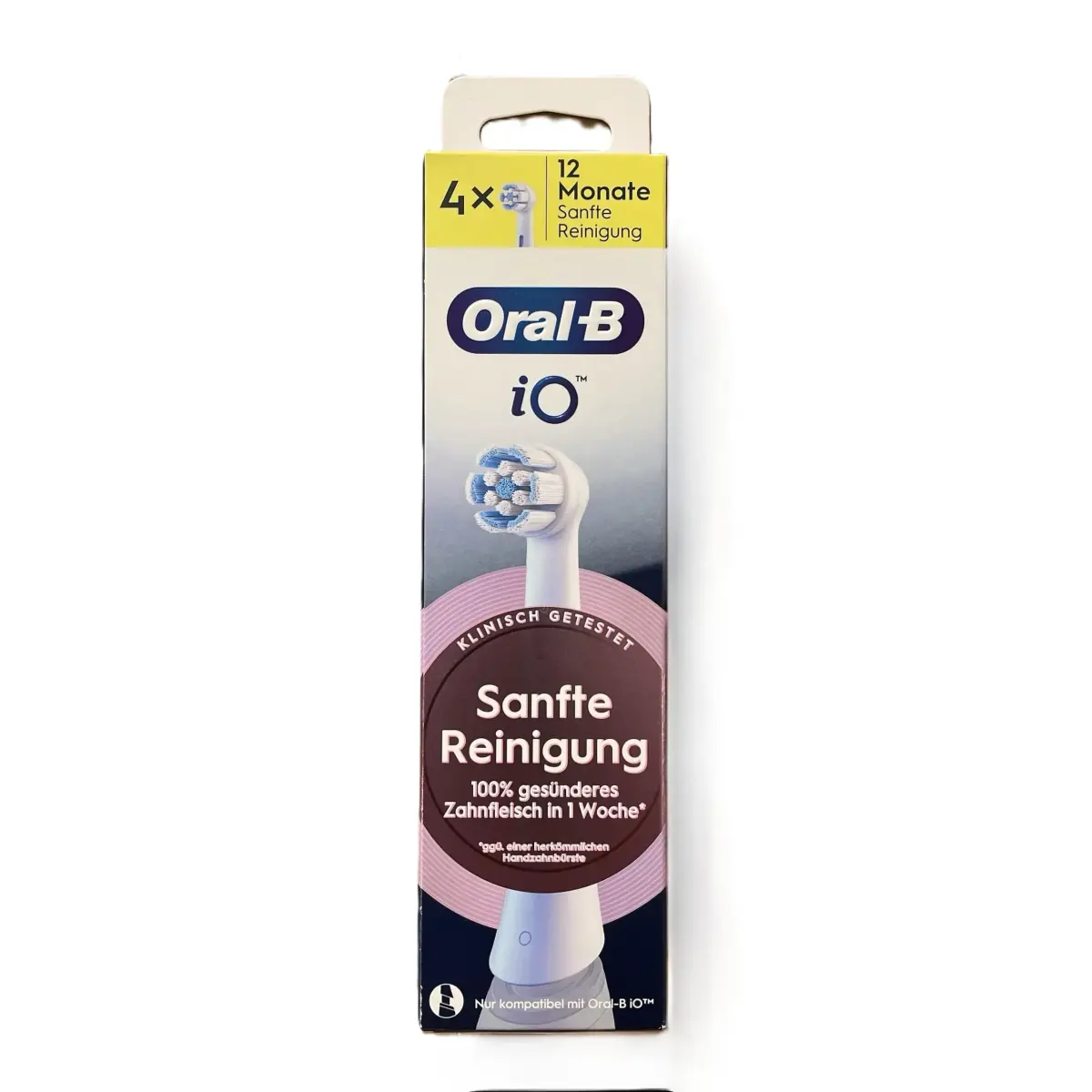 Oral-B iO Gentle Care Electric Toothbrush Head 4 Count (Pack of 1) | Soft Bristles for Sensitive Gums - main product image