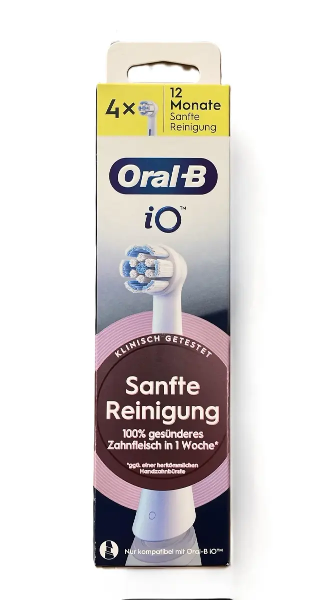 Oral-B iO Gentle Care Electric Toothbrush Head 4 Count (Pack of 1) | Soft Bristles for Sensitive Gums - main product image