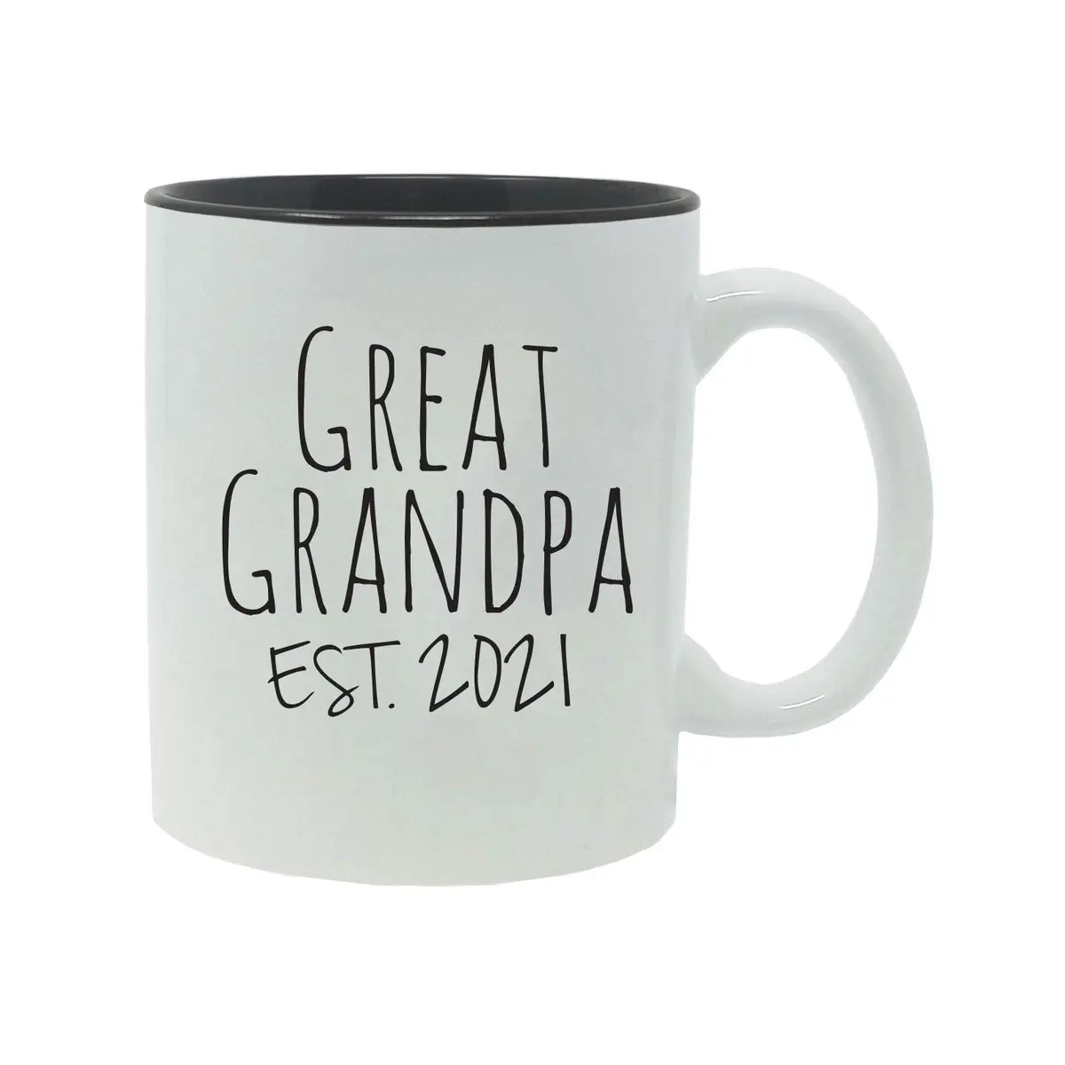 CustomGiftsNow Great Grandpa Established Est. 2021 Ceramic Coffee Mug 312 ml (11 Ounce) | Imported Novelty Mug for Grandpas - main product image