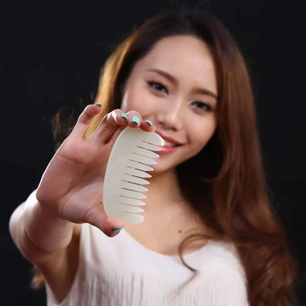 LEOSENSE Scalp Massage Comb for Hair Growth & Stress Relief | Jade Gua Sha Head Scratcher (55g) - view 6