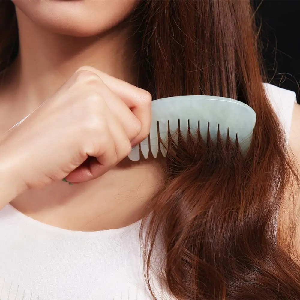 LEOSENSE Scalp Massage Comb for Hair Growth & Stress Relief | Jade Gua Sha Head Scratcher (55g) - view 7