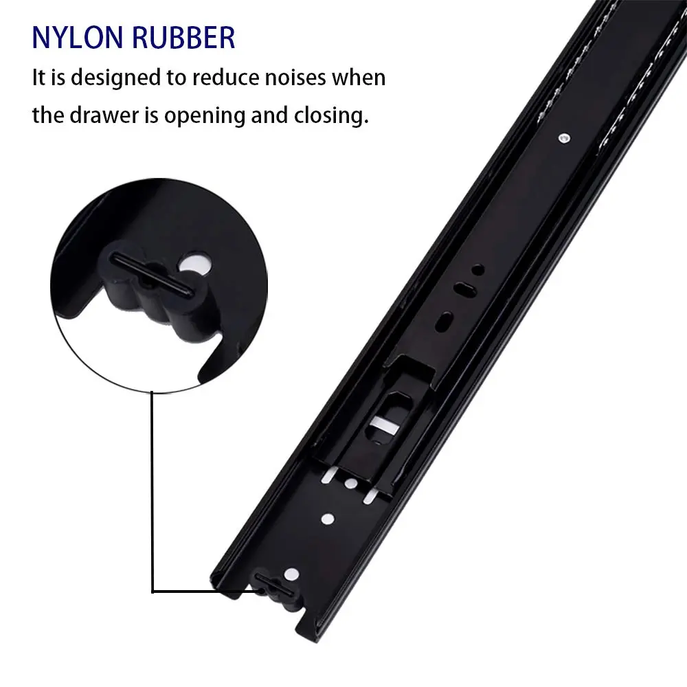 Tobinice 6 Pairs of 12 Inch Full Extension Side Mount Drawer Slides | Silent Steel Ball Bearing Hardware - view 3