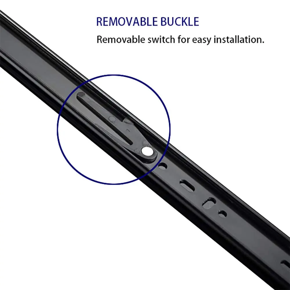 Tobinice 6 Pairs of 12 Inch Full Extension Side Mount Drawer Slides | Silent Steel Ball Bearing Hardware - view 4