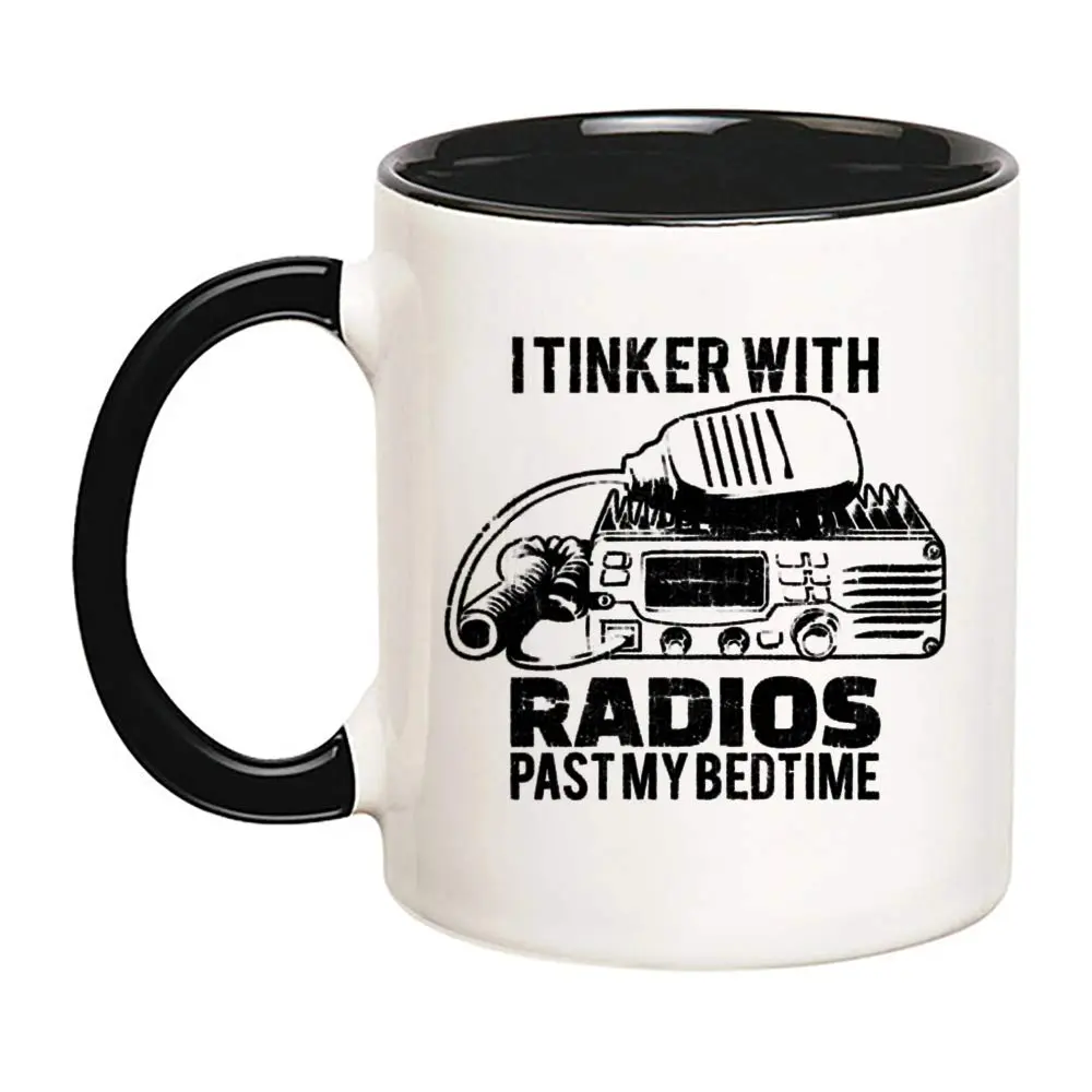 Saviola Amateur Radio Operator Mug - I Tinker With Radios Ham Coffee Cup, 11oz Novelty | Radio Enthusiast Gift - main product image