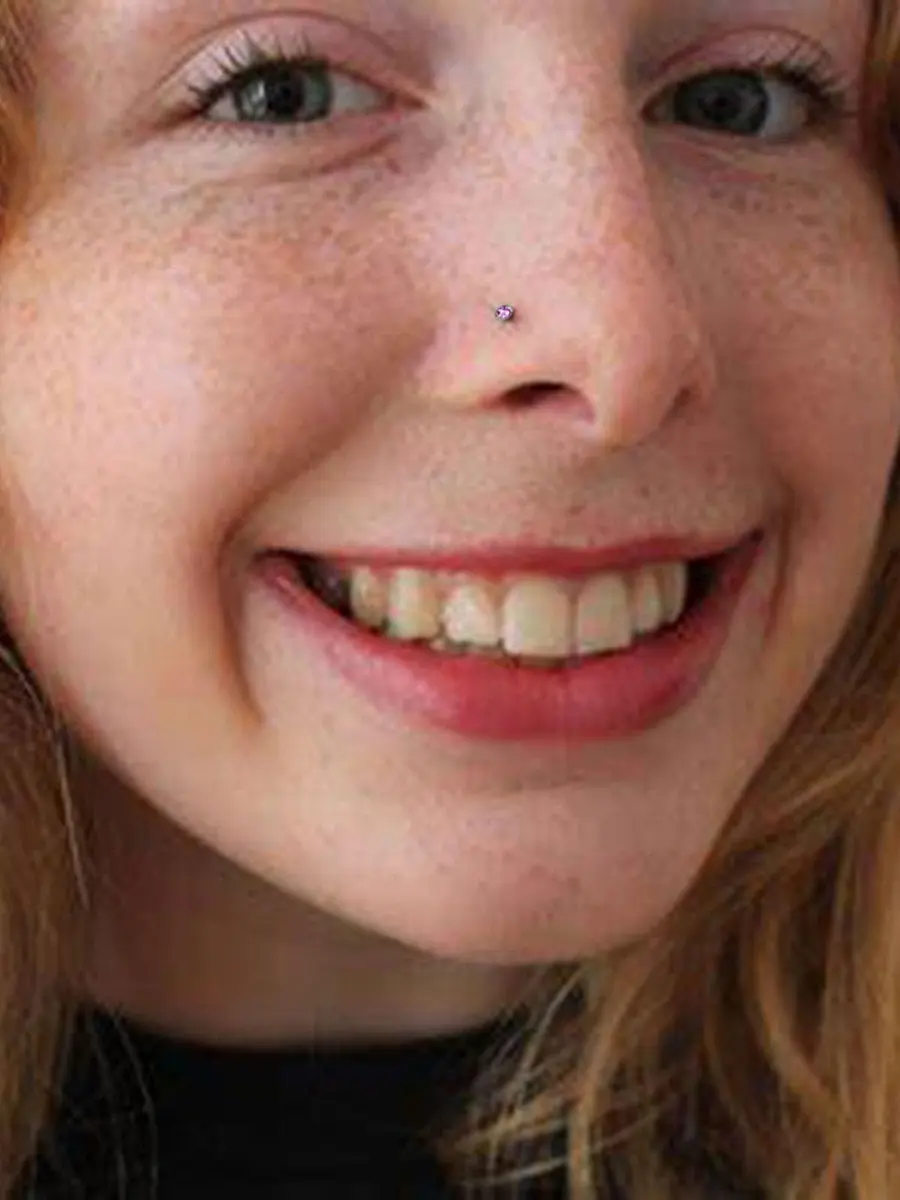 SLVIEKAE Purple Nose Piercing Kit | Single-Use Self Piercing Tool with Cubic Zirconia Stud - view 3