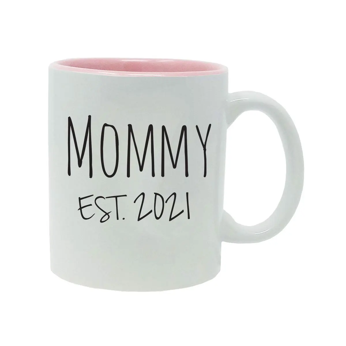 CustomGiftsNow Mommy Established Est. 2021 Ceramic Coffee Mug 312 ml (11 Ounce) | Permanent Image Quality - main product image