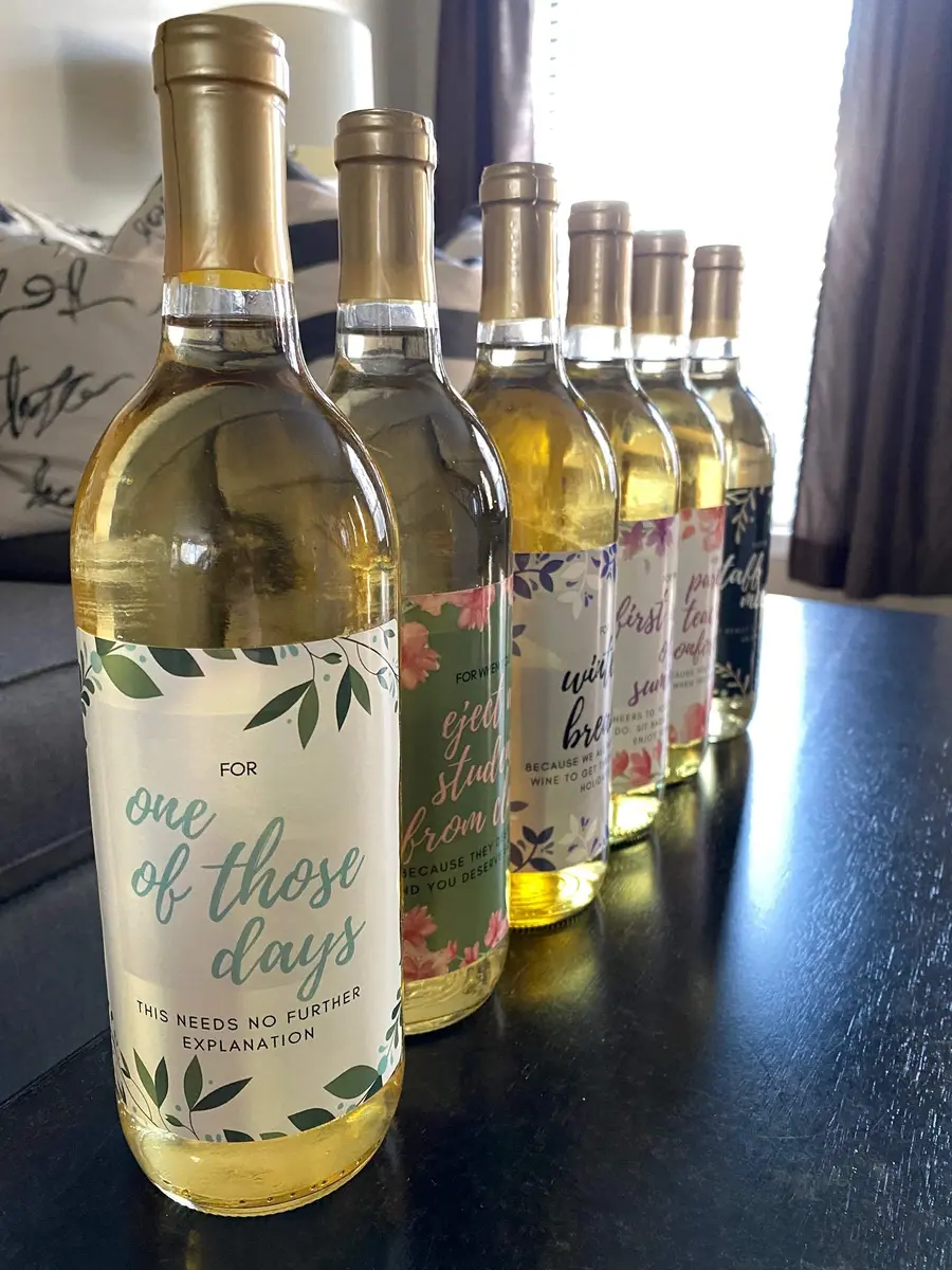 Harper & Ivy Designs Teacher Appreciation Wine Bottle Labels | Funny Gifts for Women & Teachers - view 8