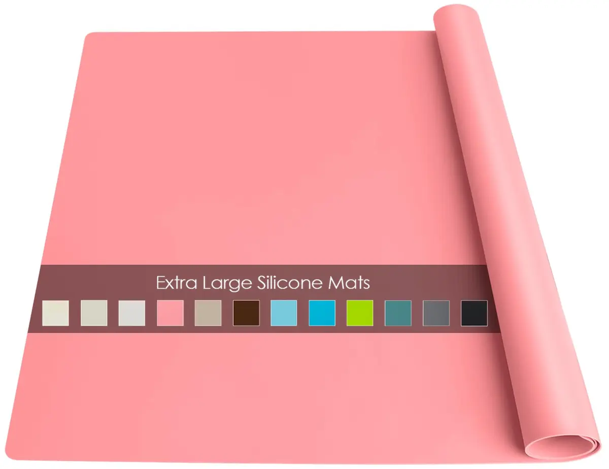 QPIX DIGITAL Extra Large Silicone Craft Mat 60x40 cm (23.62x15.75 inches) | BPA-Free Food-Grade Silicone for Kids Crafts, Baking, and Dining - main product image