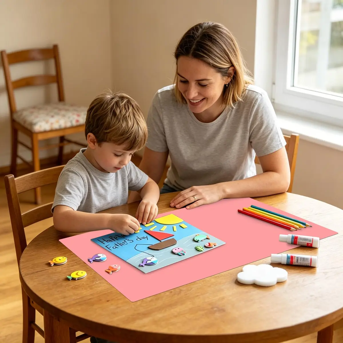 QPIX DIGITAL Extra Large Silicone Craft Mat 60x40 cm (23.62x15.75 inches) | BPA-Free Food-Grade Silicone for Kids Crafts, Baking, and Dining - view 9