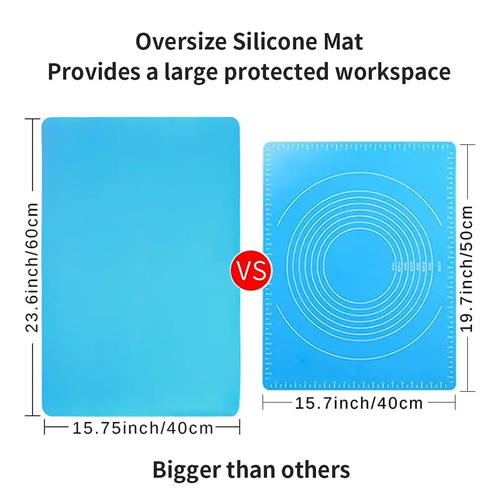 QPIX DIGITAL Extra Large Silicone Craft Mat 59.94cm x 40cm (23.62x15.75 inches) | Food-Grade BPA-Free & Heat Resistant - view 5