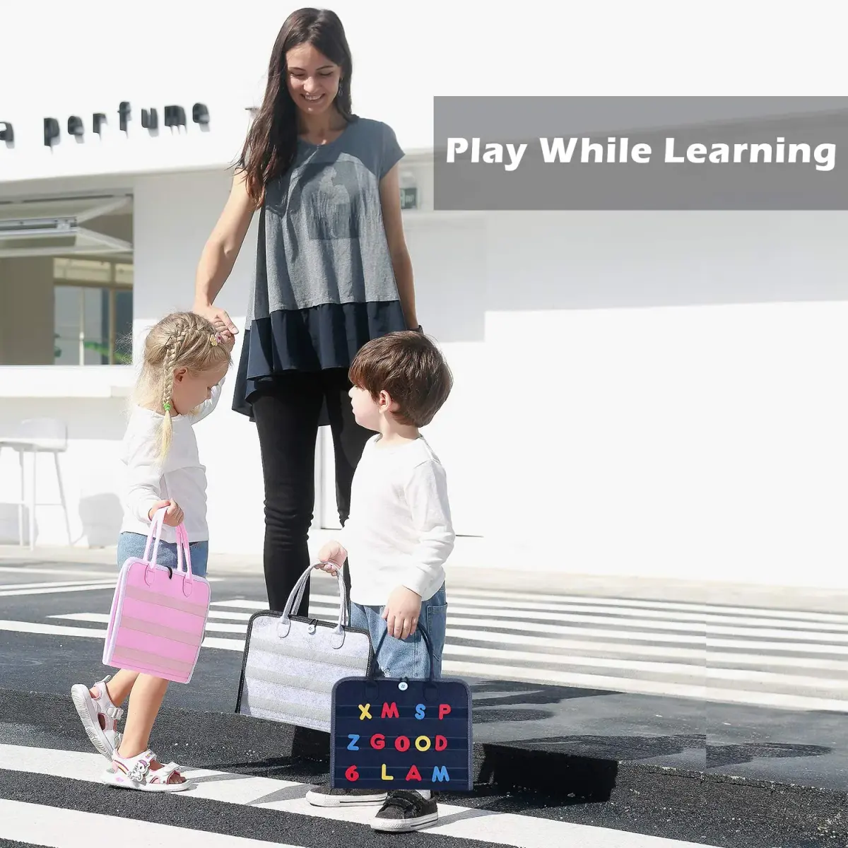 Esjay Blue Alphabet Busy Board 45 cm (17.7 inch) | Montessori Educational Toy for Fine Motor Skills - view 5