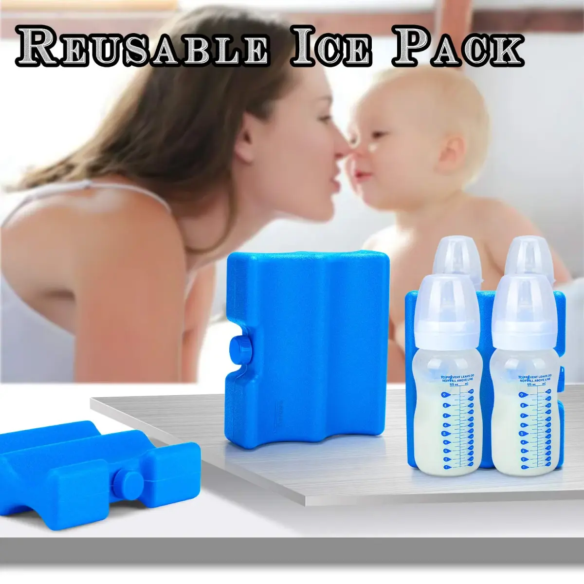 Teamoy Breastmilk Ice Pack Medium 16.8cm x 19cm x 5.4cm | BPA-Free Ice Pack for Breastmilk Storage - view 6