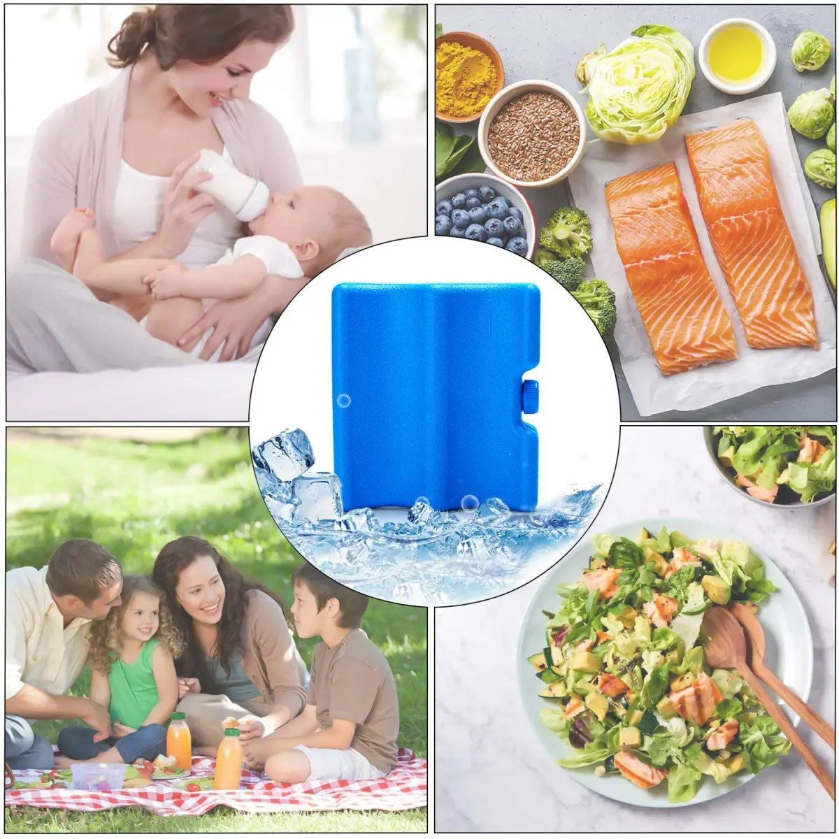 Teamoy Breastmilk Ice Pack Medium 16.8cm x 19cm x 5.4cm | BPA-Free Ice Pack for Breastmilk Storage - view 7