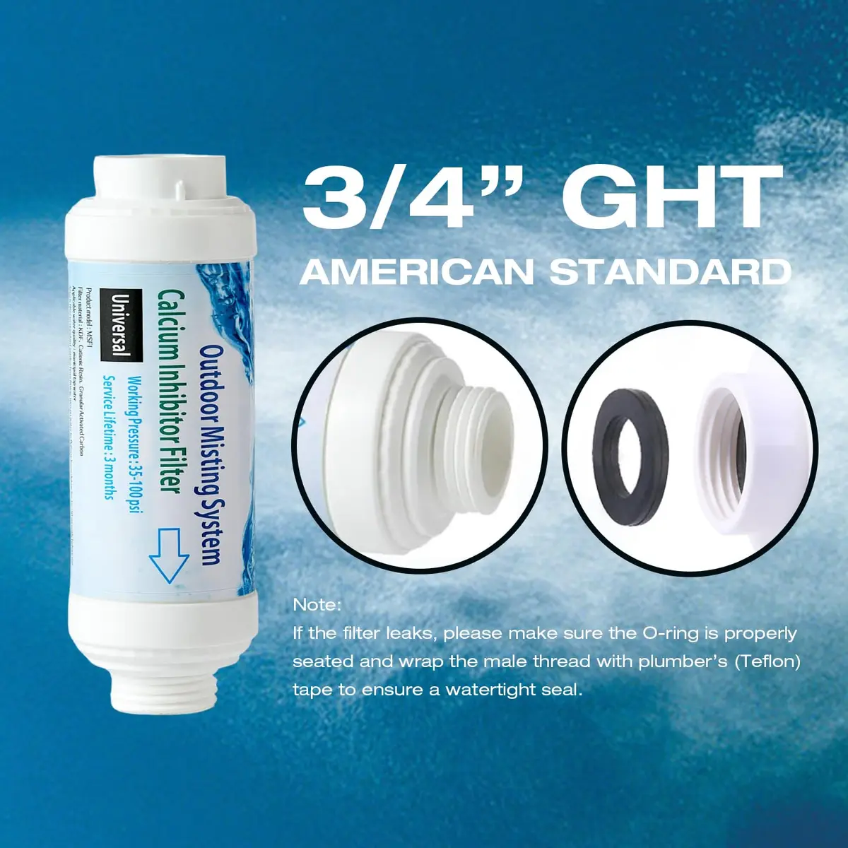 H&G lifestyles Misting System Calcium Inhibitor Filter | Protects Nozzles & Improves Water Quality - view 9