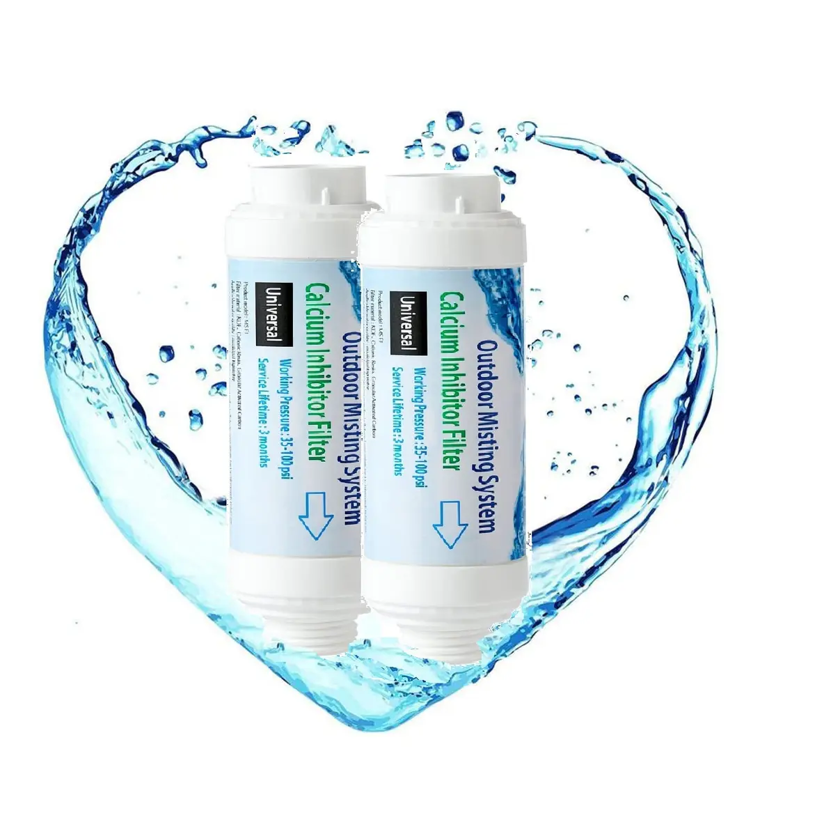 H&G lifestyles Misting System Calcium Inhibitor Filter 2 Count (Pack of 1) | Protects Nozzles & Improves Water Quality - main product image