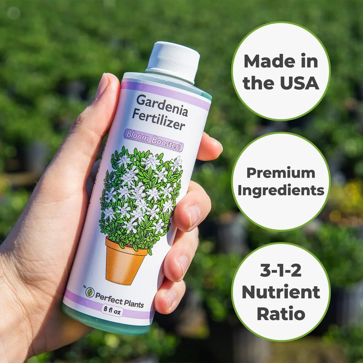 Perfect Plants Gardenia Liquid Fertilizer 8 oz | Bloom Boost Plant Food for Flowering Shrubs - view 4