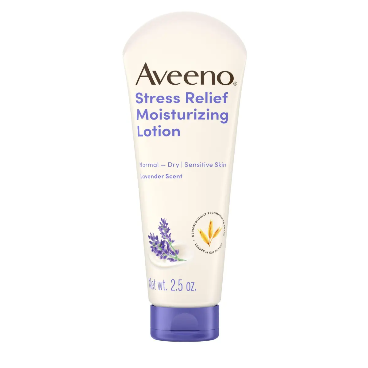 Aveeno Stress Relief Moisturizing Body Lotion Lavender Scent 75ml (2.5 Fl Oz) | Calms & Relaxes Skin with Prebiotic Oat - view 6