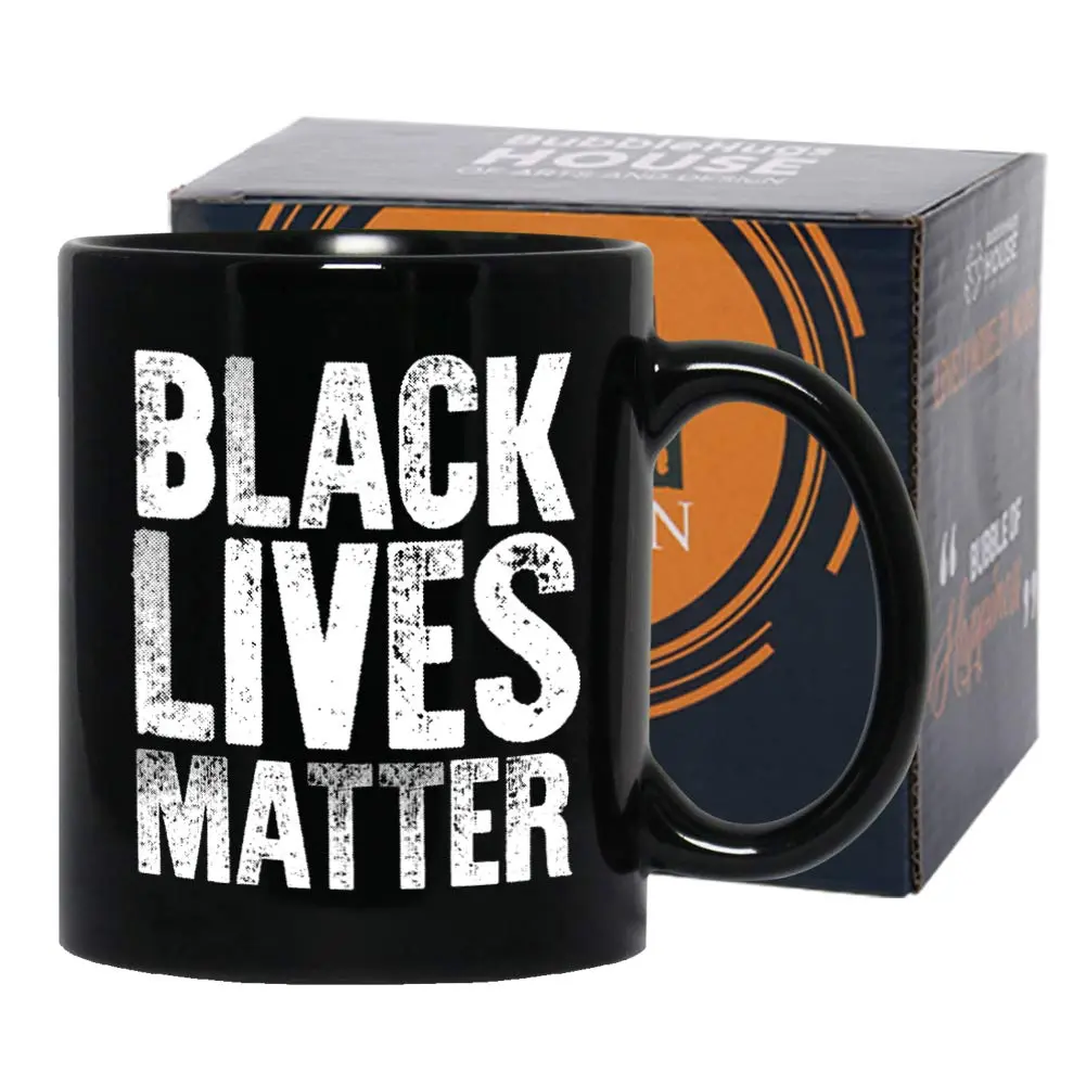 Bubble Hugs Black Lives Matter Coffee Mug 11oz | Racial Equality Inspirational Gift - main product image