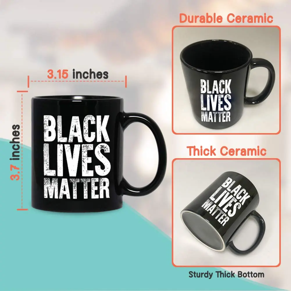Bubble Hugs Black Lives Matter Coffee Mug 11oz | Racial Equality Inspirational Gift - view 4