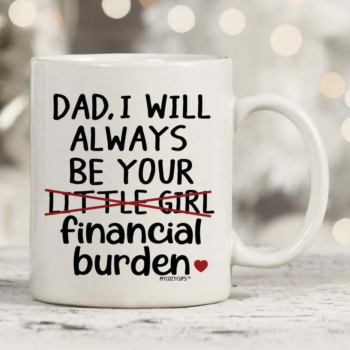 MyCozyCups Father's Day Mug For Dad From Daughter | Funny 11oz Gift for Dad in India - view 4