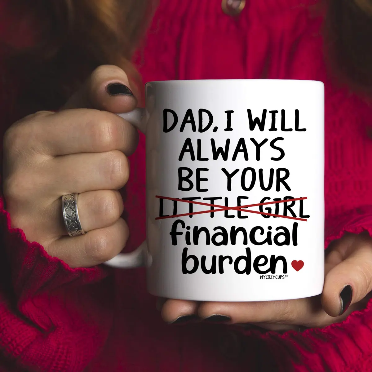 MyCozyCups Father's Day Mug For Dad From Daughter | Funny 11oz Gift for Dad in India - view 5