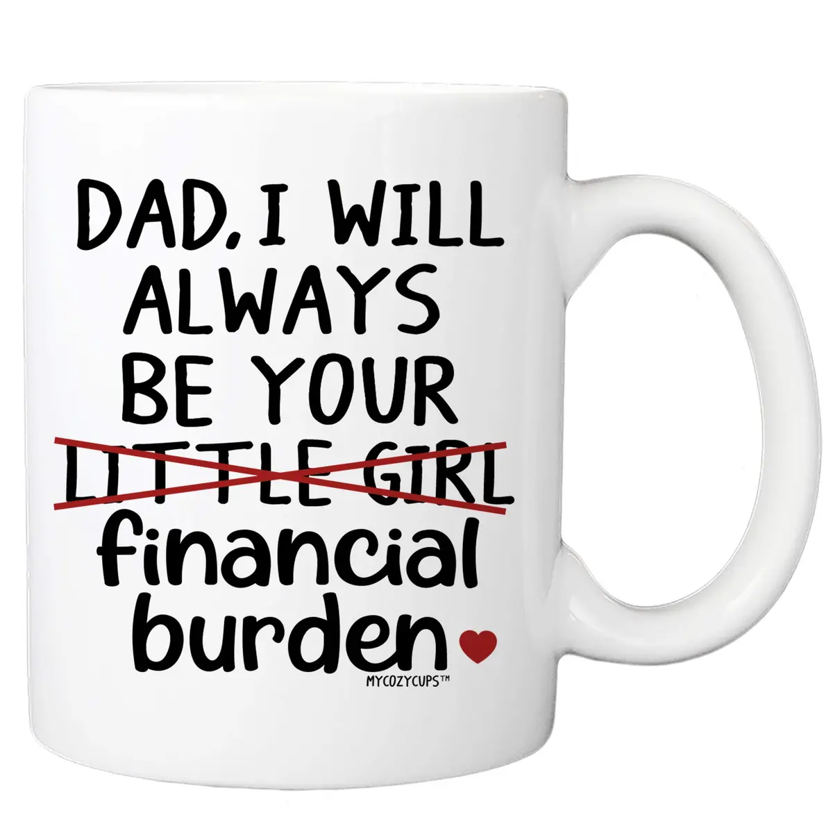 MyCozyCups Father's Day Mug For Dad From Daughter | Funny 11oz Gift for Dad in India - main product image
