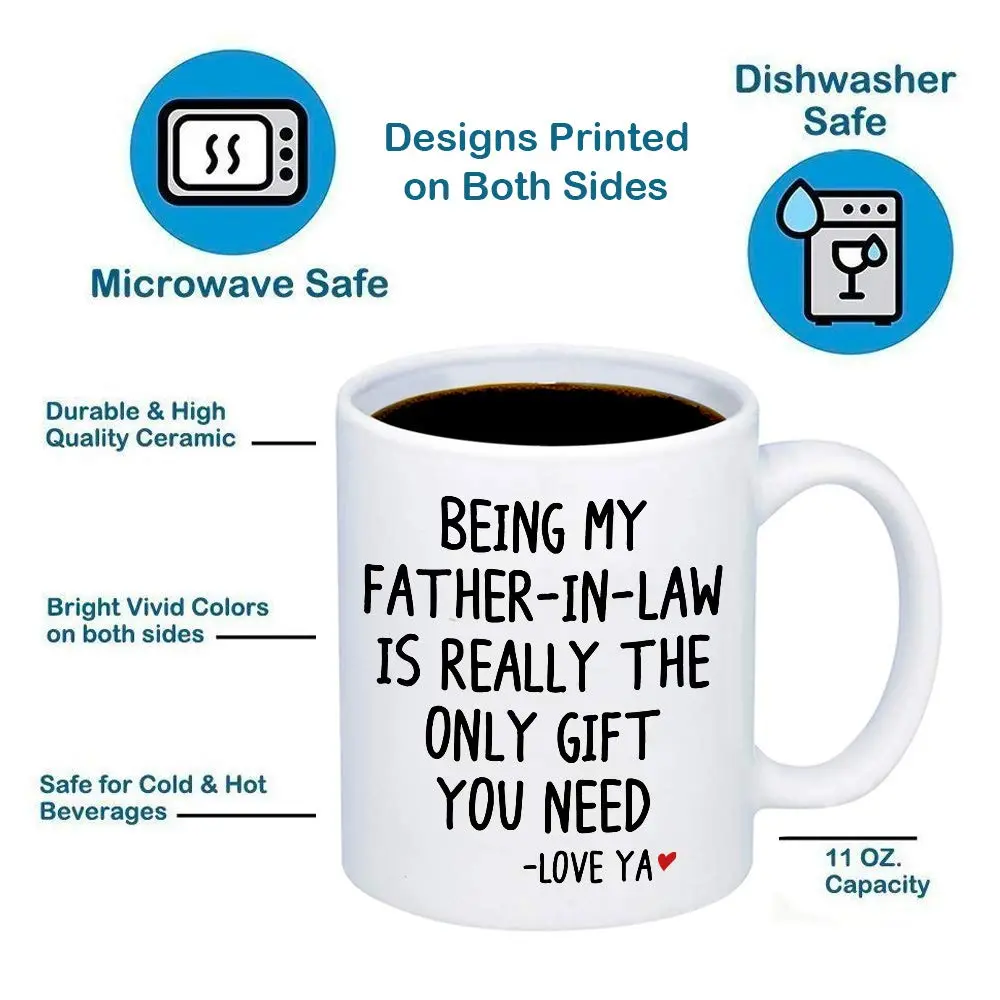 MyCozyCups Father's Day Mug for In Law 11oz | Funny Sarcastic Gift for Dad-in-Law - view 3