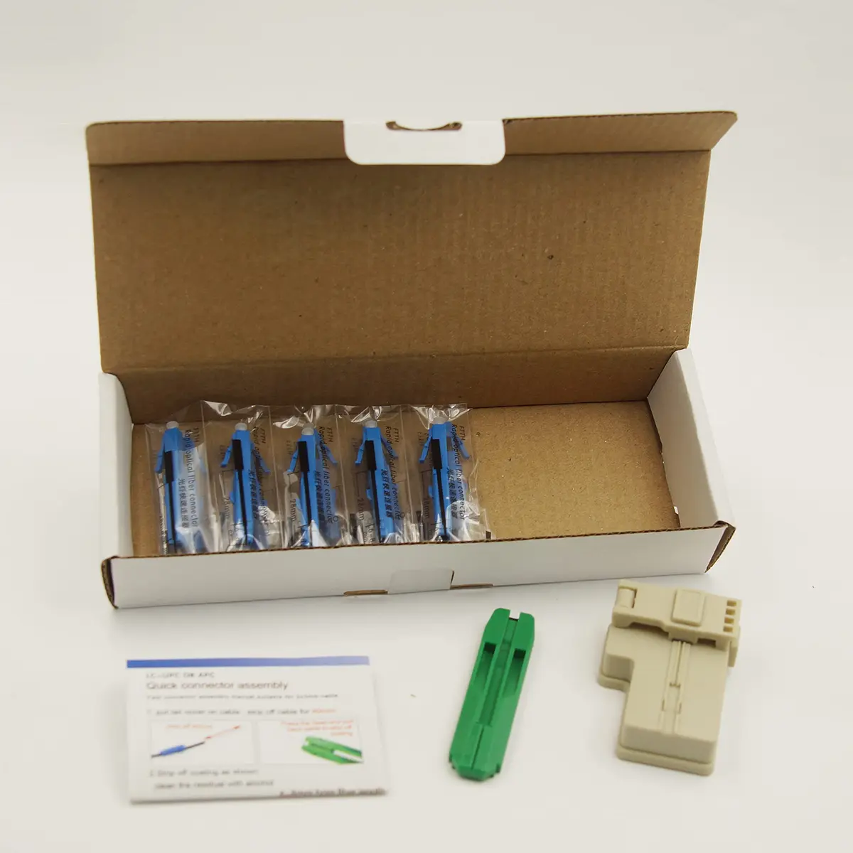 Leite LC UPC Fiber Optic Quick Connector 10-Pack with Tools | Single Mode Mechanical Fast Connector for FTTH CATV Network Instrument - view 4