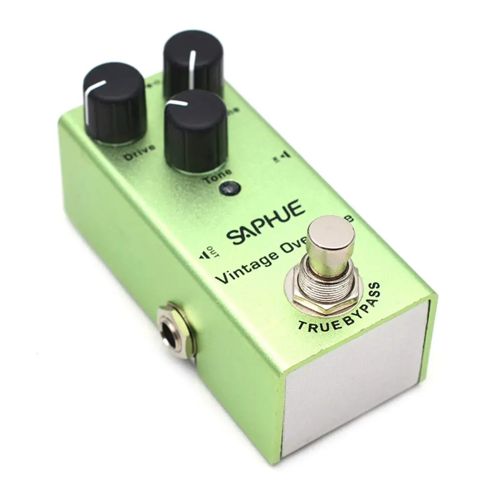 SAPHUE Vintage Overdrive Guitar Effects Pedal 9V | Classic Tube Screamer Tone, True Bypass, Compact Metal Shell - main product image