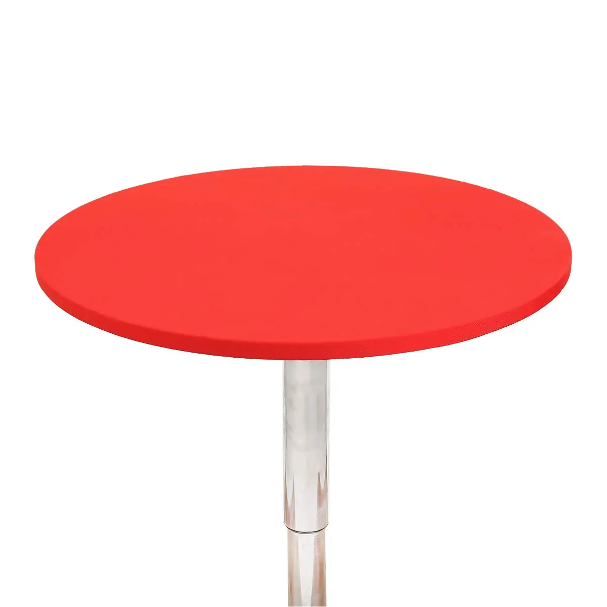 JISEN 30 Inch Red Round Stretchable Tablecloth | Fitted Elastic Cover for Elegant Events - view 2