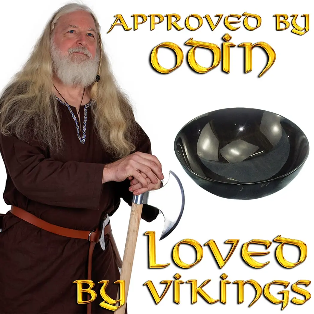 Mythrojan Horn Bowl Handcrafted Small Serving Bowl with 100% Authentic Horn for Multifunction Soup Bowl Viking Norse Medieval Kitchen Accessory Vintage Home Decor Gift - 6" - main product image