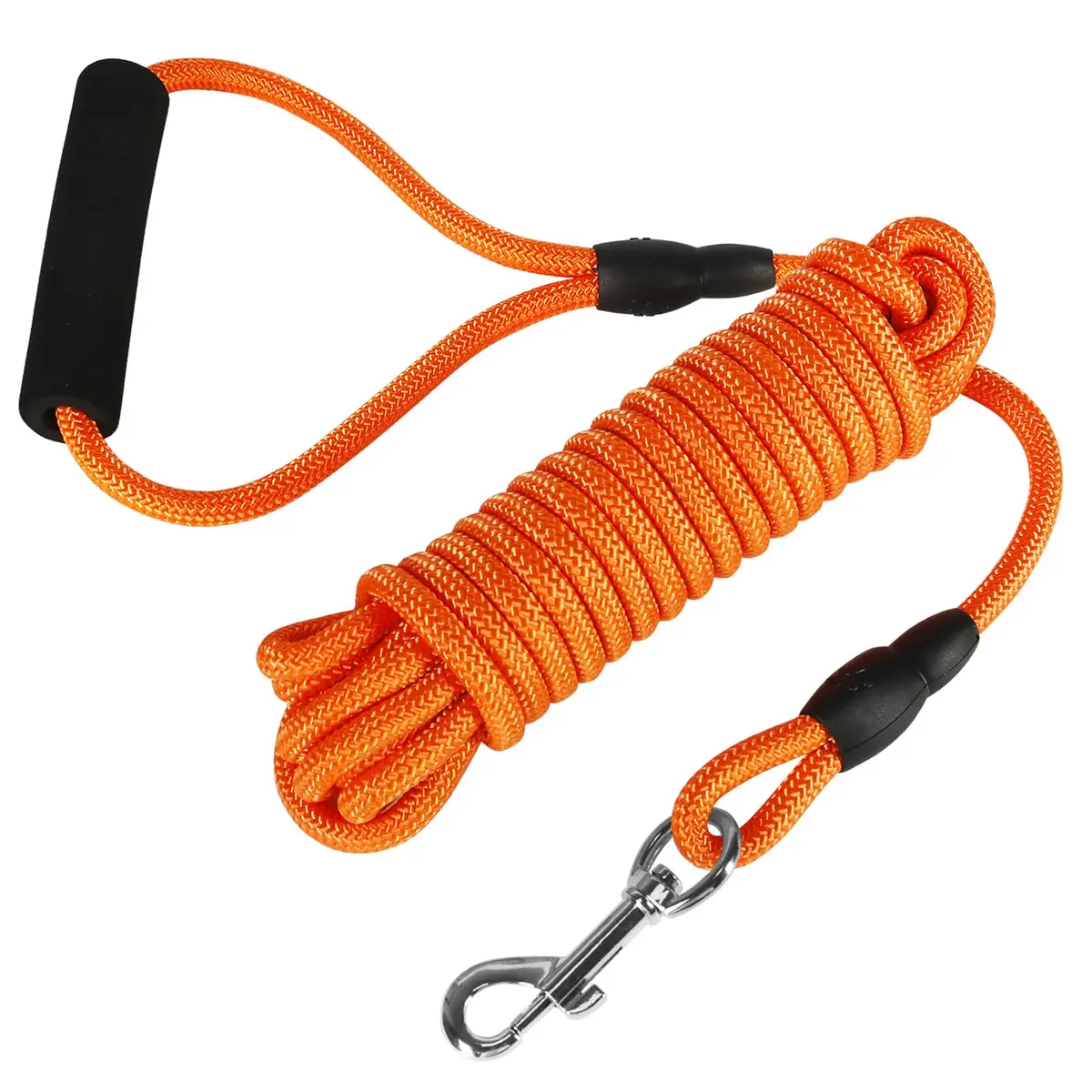 Vivifying Floating Long Dog Leash 6.1m (20ft) Orange | Durable Training Leash for Recall & Swimming - main product image