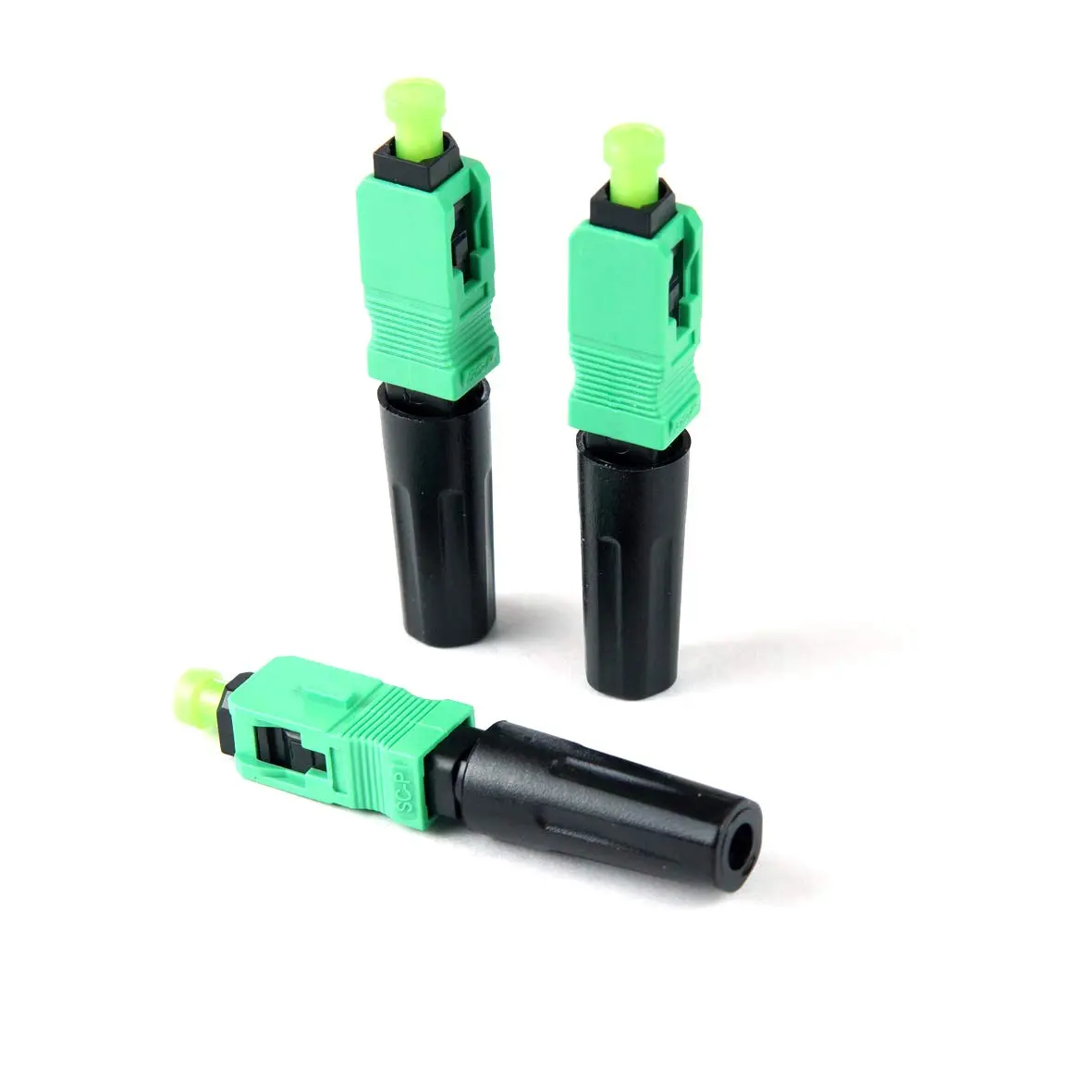 Leite SC APC Fiber Optic Quick Connector 10-Pack | Reusable Mechanical Fast Connectors for FTTH CATV Network - main product image