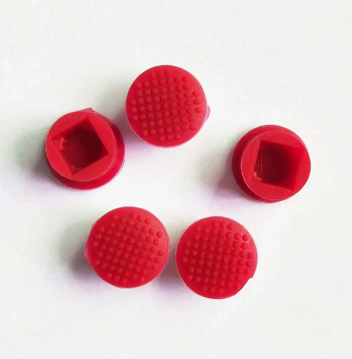 nbparts Red 5pcs TrackPoint Keyboard Mouse Cap Soft Dome for Lenovo ThinkPad Laptops | Fits T420 and Older Models - main product image