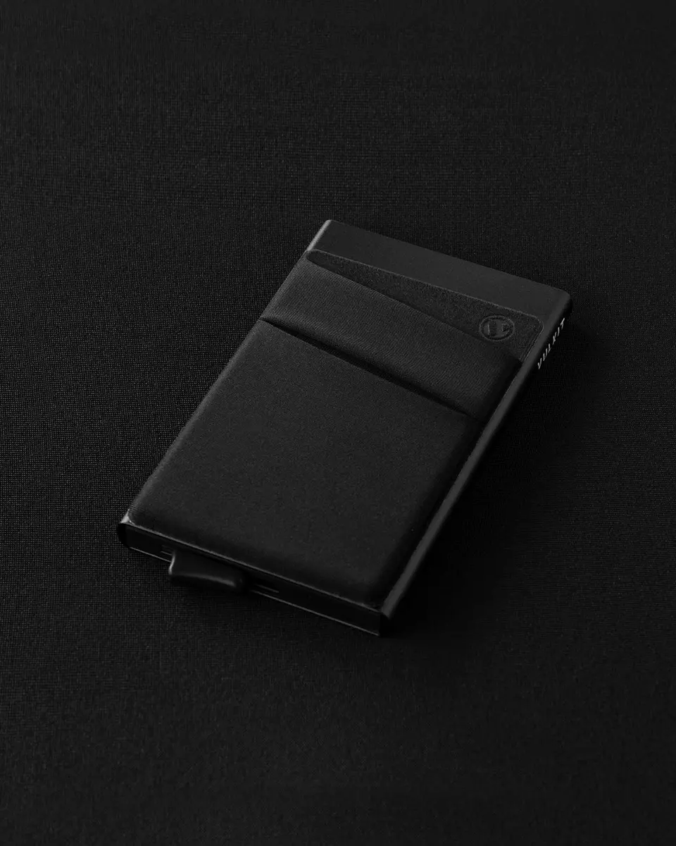 VULKIT Card Holder with Money Pocket & RFID Blocking Slim Metal Wallet Black | Holds 5-9 Cards - view 5