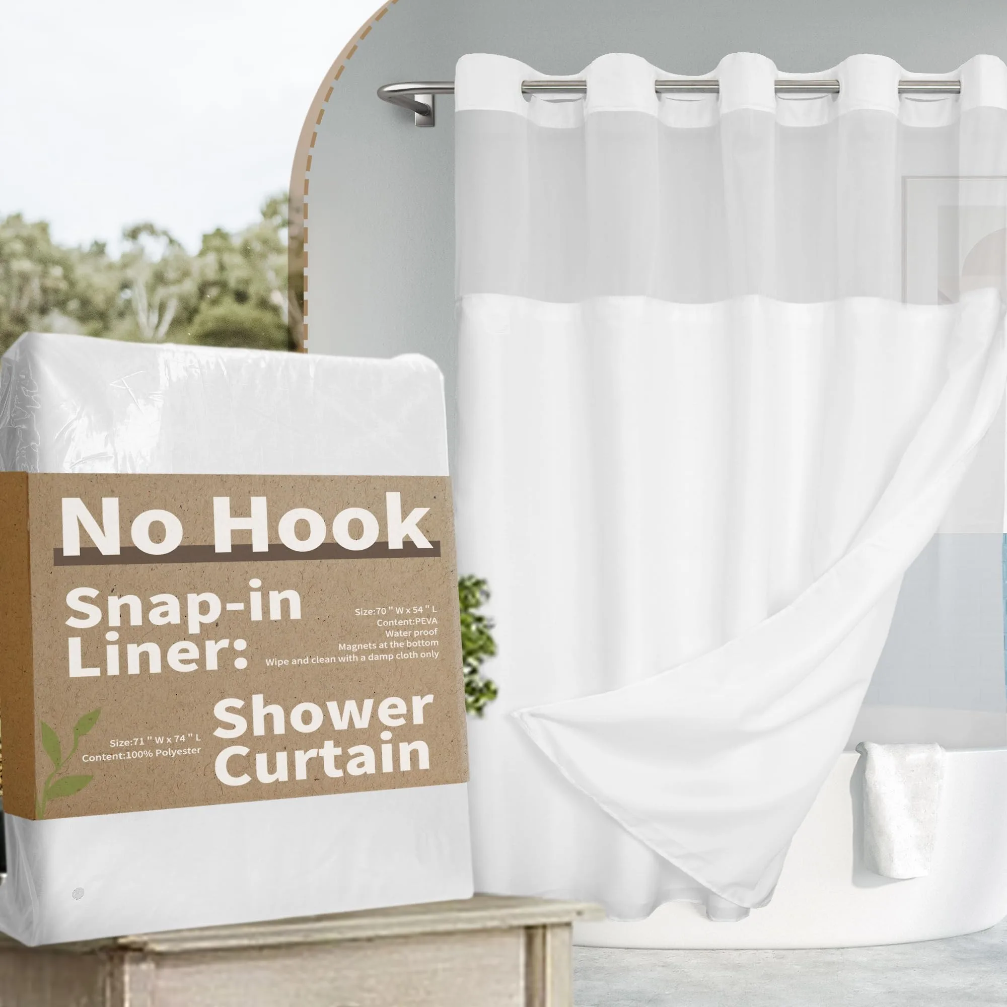 Shower Curtains, Hooks & Liners