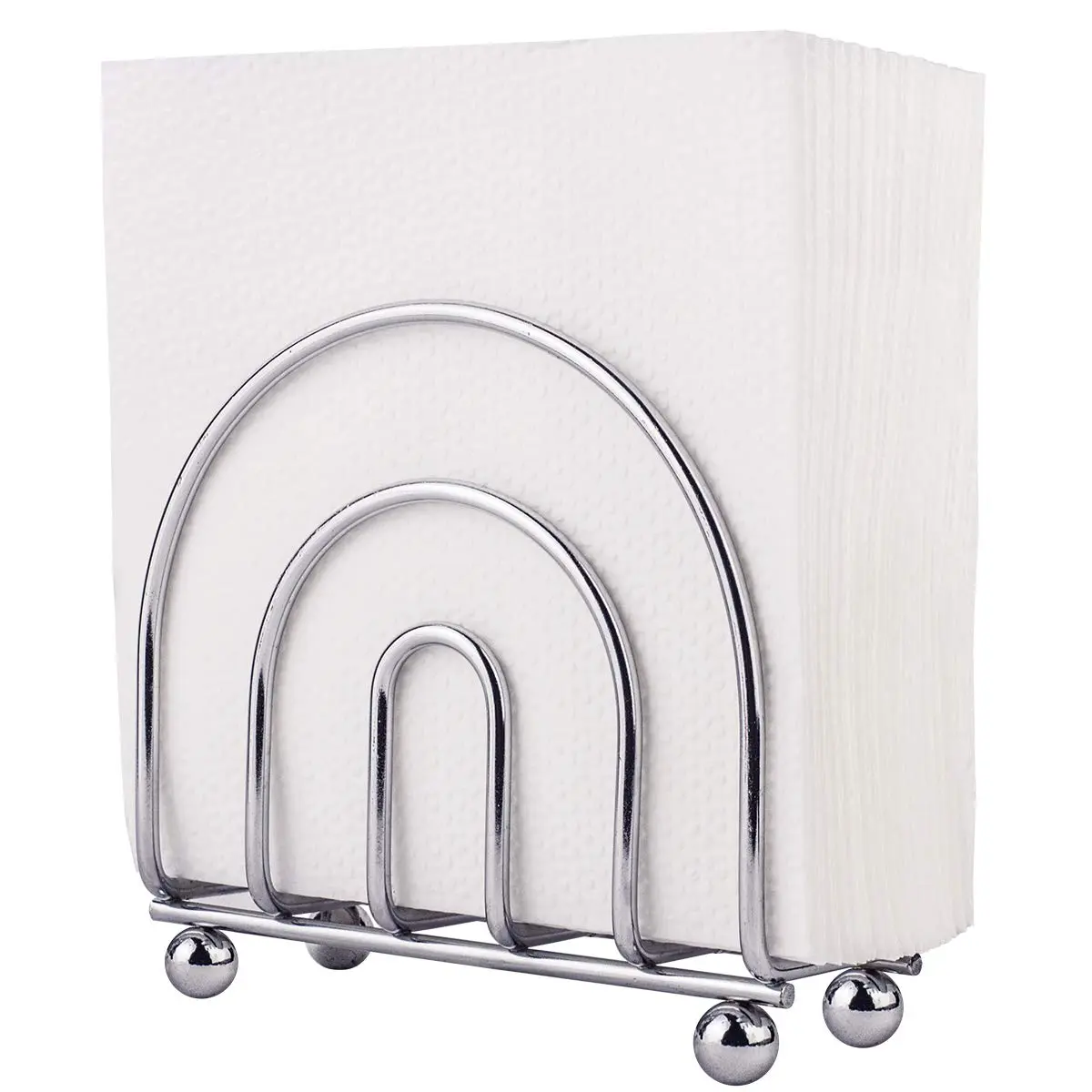 BNYD Chrome Paper Napkin Holder & Tissue Dispenser | 15.2 cm (6 in) Height - main product image