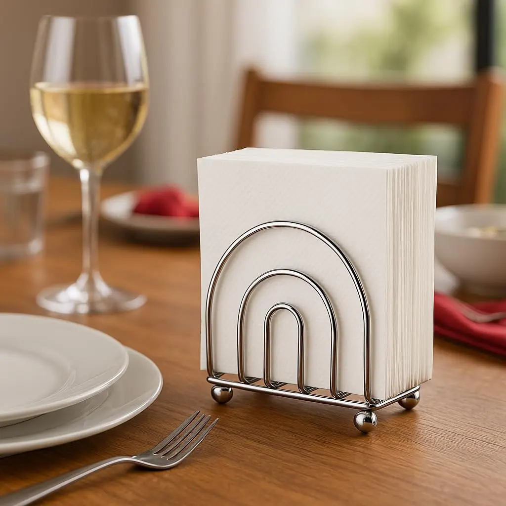BNYD Chrome Paper Napkin Holder & Tissue Dispenser | 15.2 cm (6 in) Height - view 2