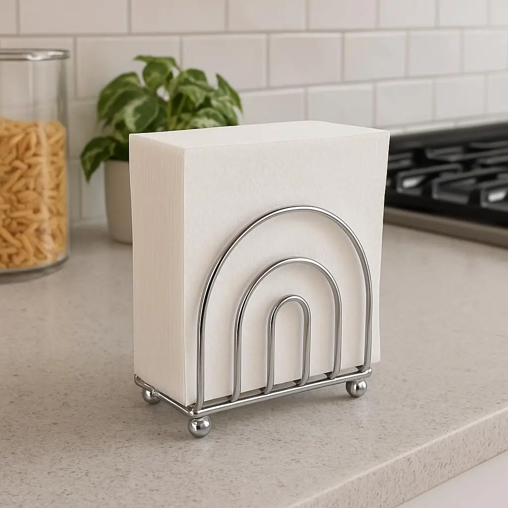 BNYD Chrome Paper Napkin Holder & Tissue Dispenser | 15.2 cm (6 in) Height - view 3
