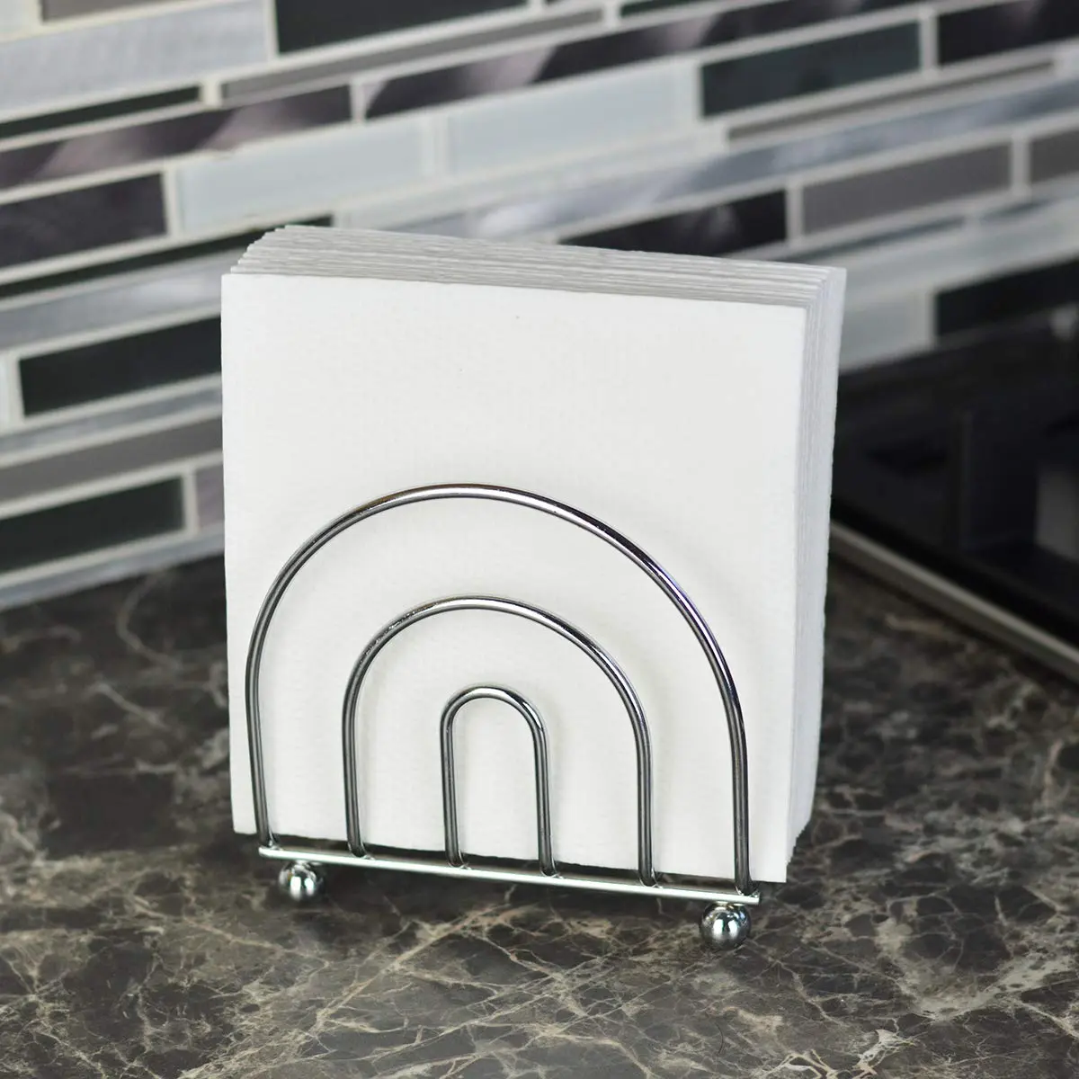 BNYD Chrome Paper Napkin Holder & Tissue Dispenser | 15.2 cm (6 in) Height - view 4