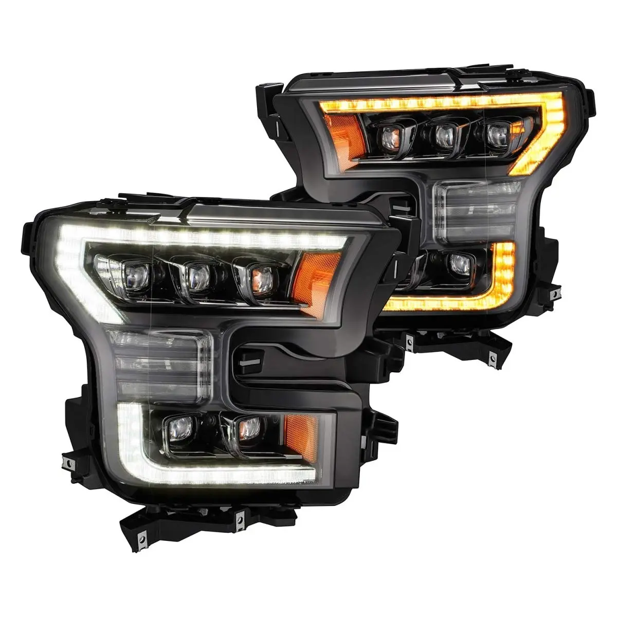 AlphaRex Nova Series Projector Headlights for Ford F-150 | 6000K LED Projection with DRL & Signal - main product image