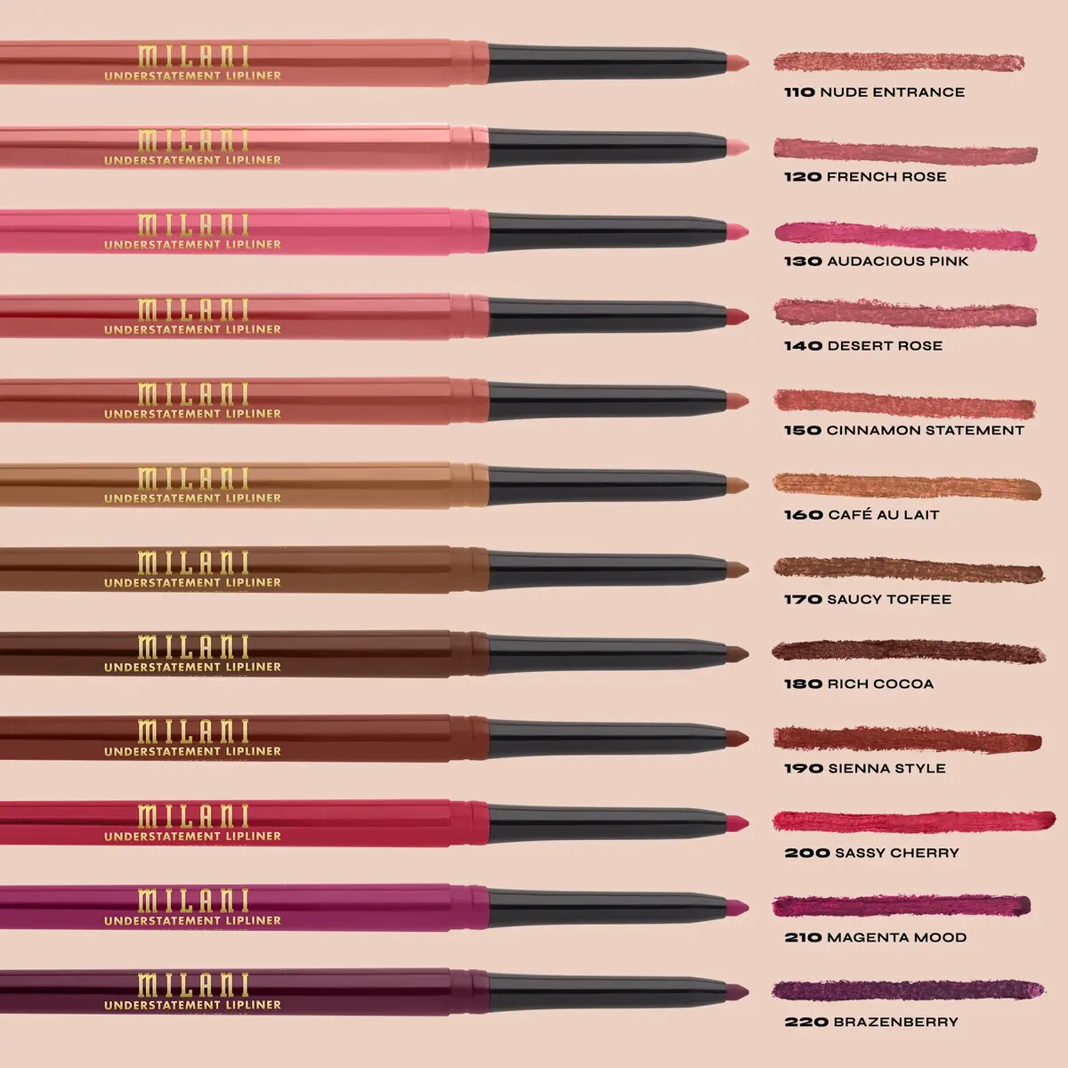 Milani Understatement Lip Liner Pencil - Retractable - Sienna Style | Velvety, High Pigment, All-Day Wear (70-120 chars) - view 3