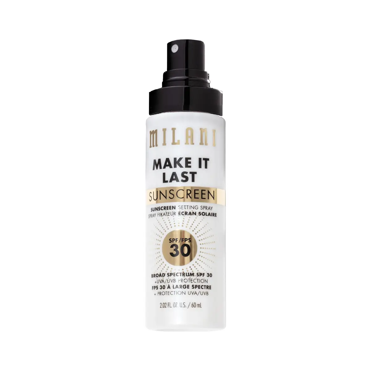 Milani Make It Last Sunscreen Setting Spray SPF 30, 2 Fl Oz (59 ml) | Locks Makeup & Protects Skin - main product image